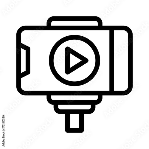 vlogging camera line icon, vlogging camera vector outline symbol for apps, websites, and UI design