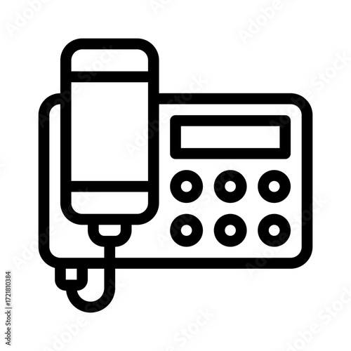 voip line icon, voip vector outline symbol for apps, websites, and UI design