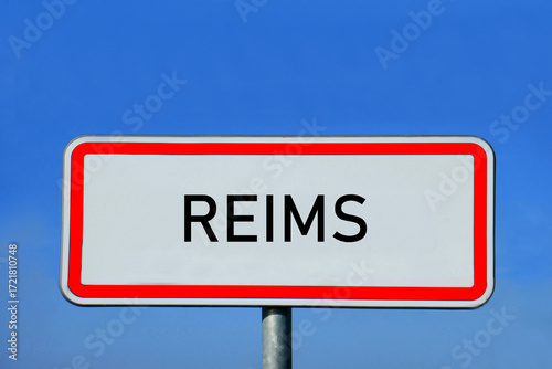 Ortsschild Reims
