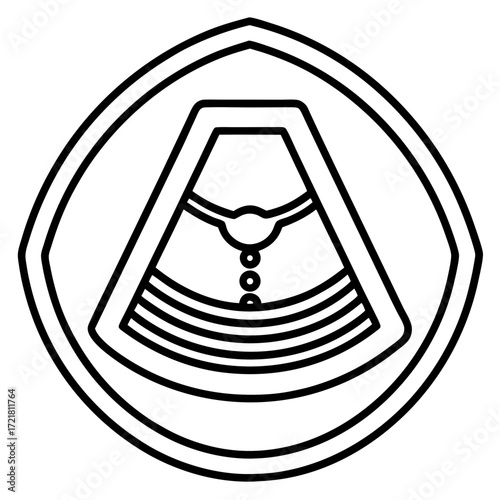 Sonogram Scan Symbol Outline Vector