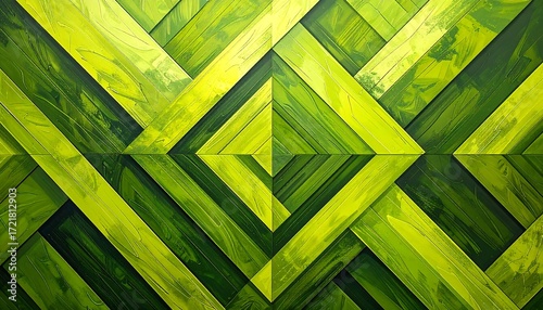 Abstract green and yellow geometric pattern