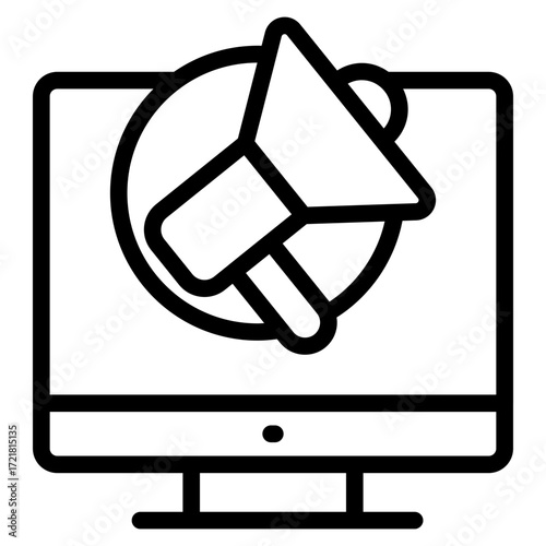 Promoting icon vector illustration