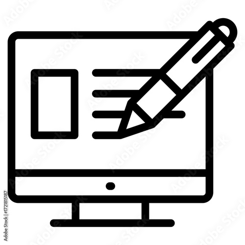 Copywriting icon vector illustration