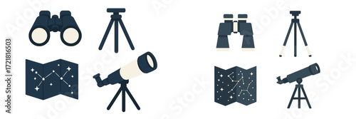 Exploring the night sky with telescopes, binoculars, and star maps for stargazing adventures