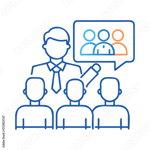 Diverse team collaborating actively during a productive business meeting with a manager