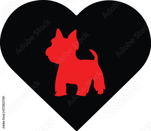 silhouette of a dog