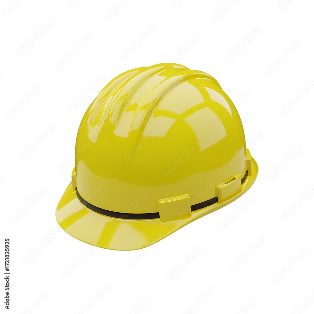 Fototapeta premium A yellow hard hat safety equipment construction worker protection