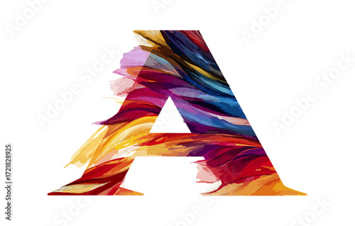 Colorful abstract letter a design