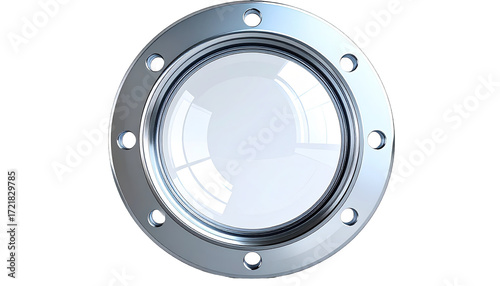 Round metallic porthole