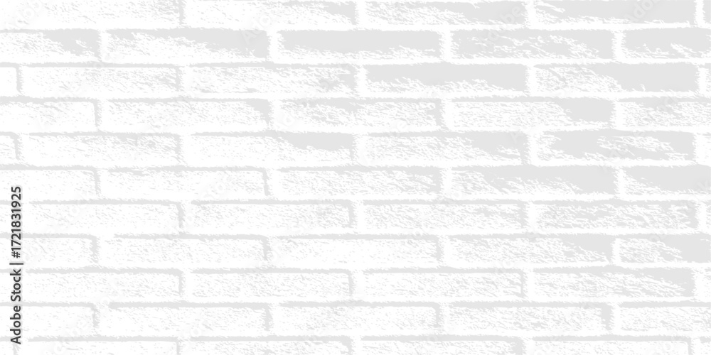 Fototapeta premium Weathered white brick wall texture with a subtle grey cement surface for a clean, modern architectural backdrop. industrial, architecture, brickwork, bricks, brickwall, textured, tile, dirty