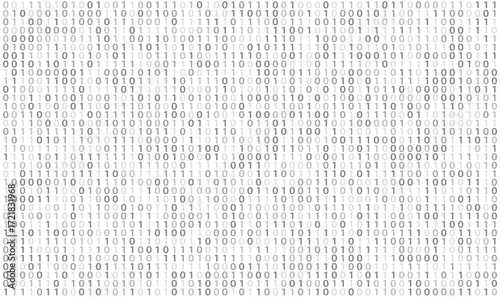 Streaming binary code background. Data matrix seamless pattern vector illustration