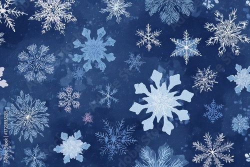 christmas background with snowflakes