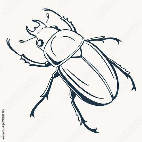Cute happy cartoon insects flying in nature, a funny illustration of a beetle, ant, and bee character