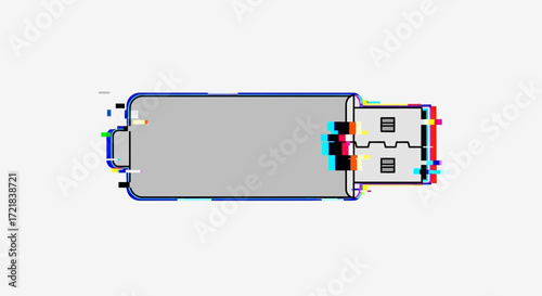A digital illustration of a silver usb flash drive.