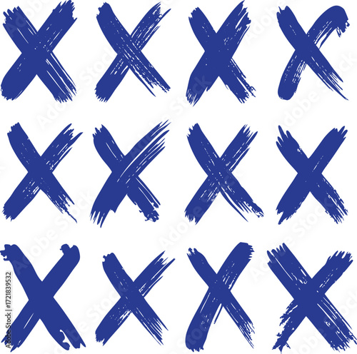 Scottish vector illustration with a set of cross arrows
