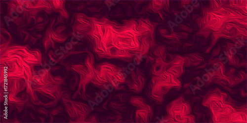 Abstract fiery red and black lines create a hot, grunge texture, a dynamic pattern for a modern wallpaper design