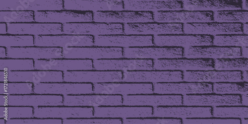 Vintage textured red brick wall with a weathered stone pattern