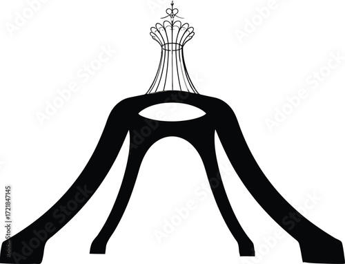 Abstract Architectural Structure Vector Illustration with Unique Design and Modern Aesthetic