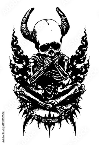 baby devil  tribal black tato