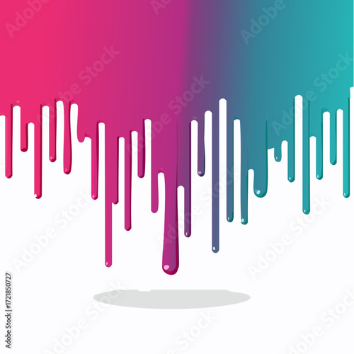 Dripping Paint Abstract Background Pink Teal