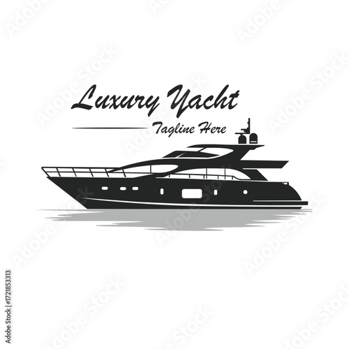 A luxury yacht design for logos. 