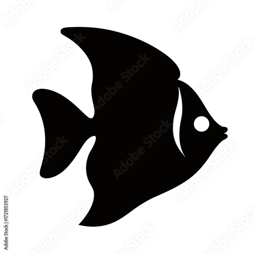 Angel Fish Silhouette Vector Art