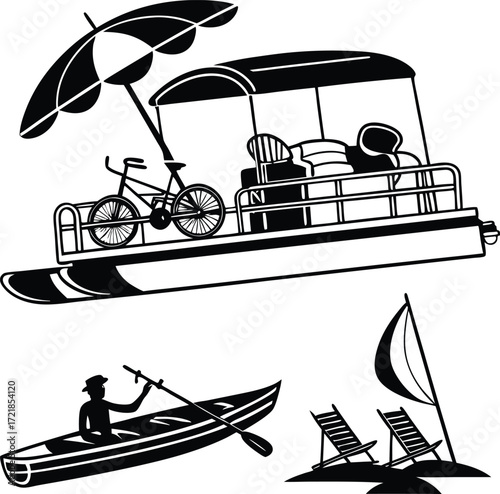 Pontoon vector Design File, Pontoon vector File, Pontoon vector Eps File