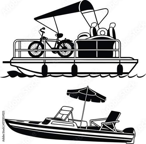 Pontoon vector Design File, Pontoon vector File, Pontoon vector Eps File