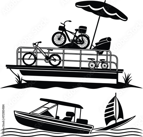 Pontoon vector Design File, Pontoon vector File, Pontoon vector Eps File