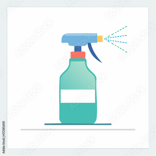 Illustration of a Spray Bottle: A Clean, Modern Graphic for Cleaning and Hygiene