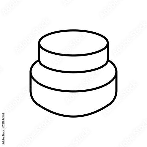 
An illustration of a black icon of makeup and beauty salon supplies on a white background