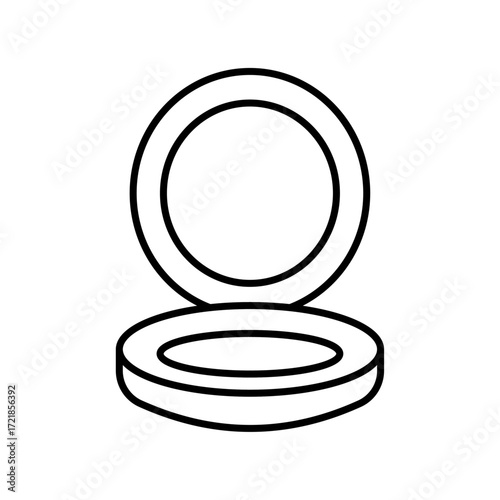 
An illustration of a black icon of makeup and beauty salon supplies on a white background