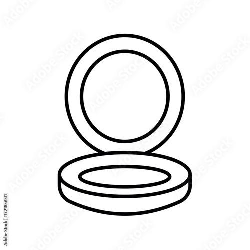 
An illustration of a black icon of makeup and beauty salon supplies on a white background