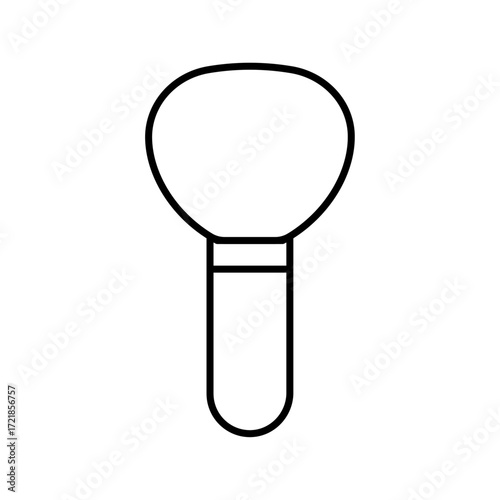 
An illustration of a black icon of makeup and beauty salon supplies on a white background