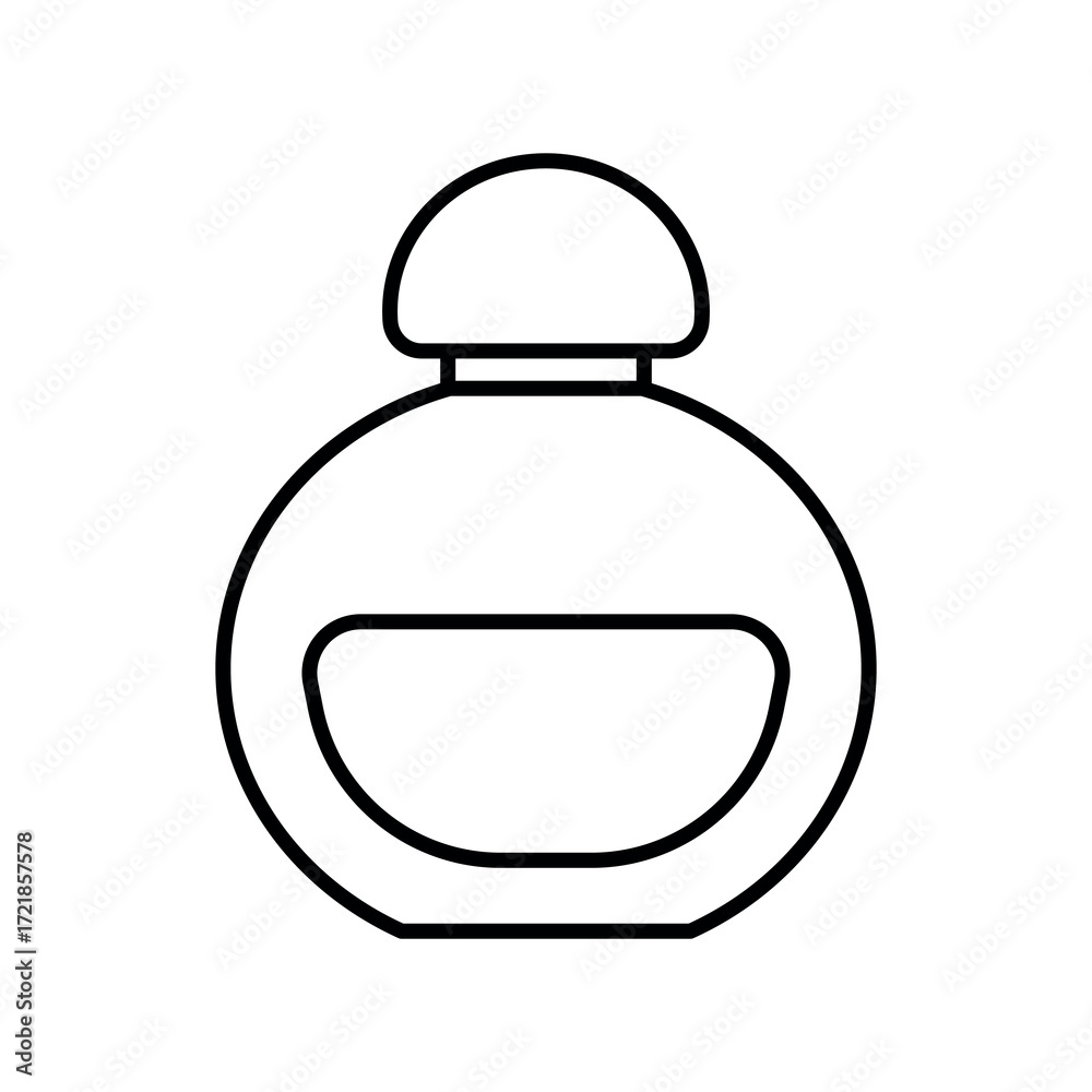 Obraz premium An illustration of a black icon of makeup and beauty salon supplies on a white background