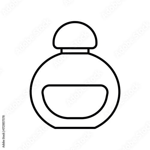 
An illustration of a black icon of makeup and beauty salon supplies on a white background