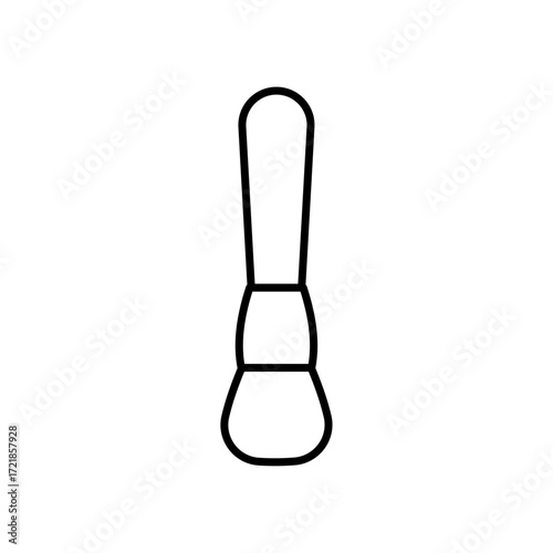 
An illustration of a black icon of makeup and beauty salon supplies on a white background
