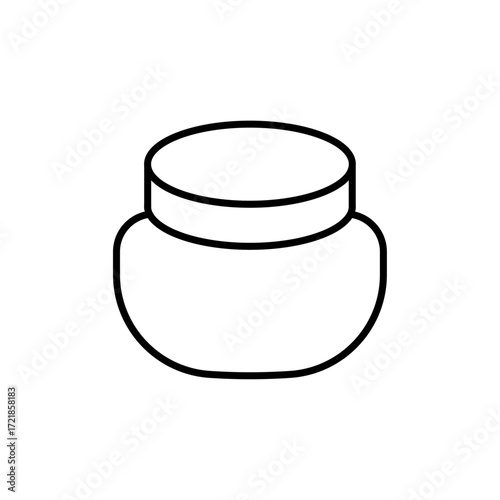 
An illustration of a black icon of makeup and beauty salon supplies on a white background
