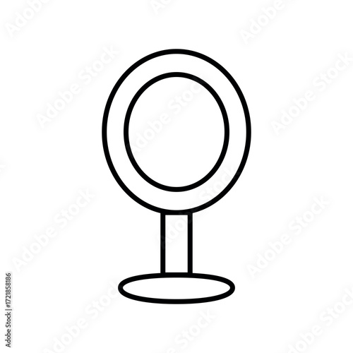 
An illustration of a black icon of makeup and beauty salon supplies on a white background