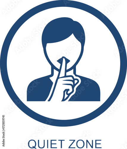 Illustration of quiet zone icon