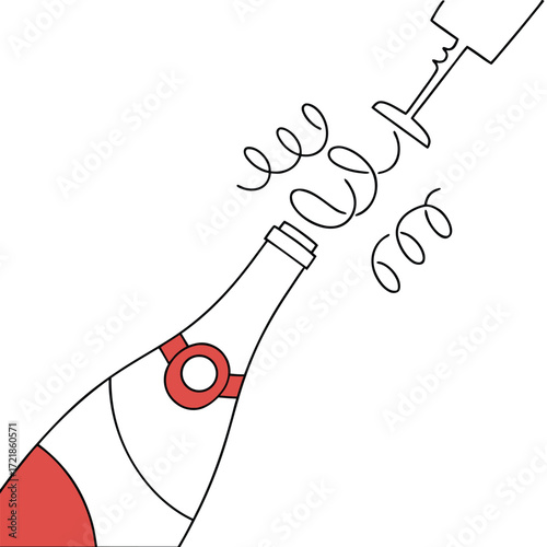 Pop the bubbly and celebrate with this fun champagne bottle design, perfect for new year's, birthdays, and special occasions filled with joy