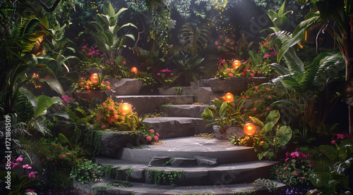 flower bed in the garden