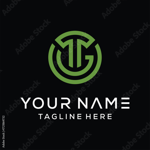 GT TG Initial Letter Logo Template
