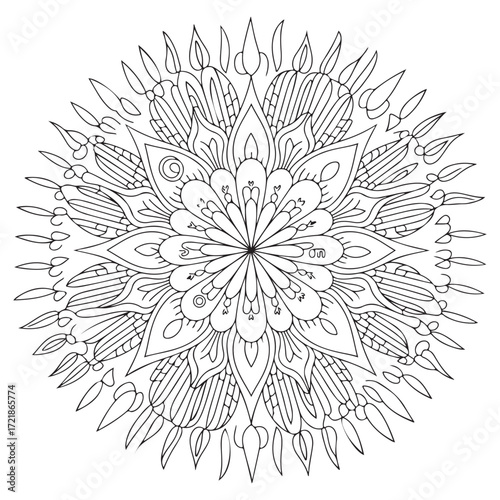 Magical Mandala Coloring Pages for adults and kids 