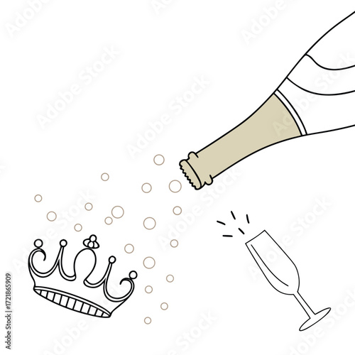 Celebrate with sparkling champagne, a toast to success and royalty, crown your special occasion with elegance and joy, cheers to new beginnings