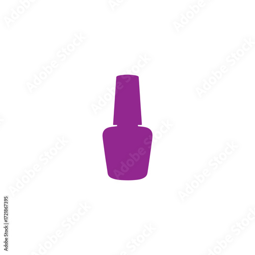 Parple  nail polish silhouette vector flat illustration design.