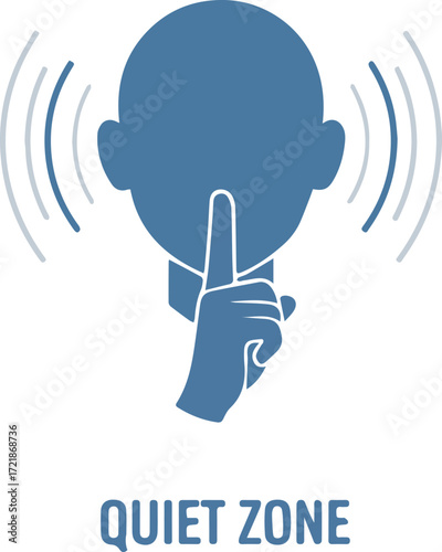 Illustration of quiet zone icon