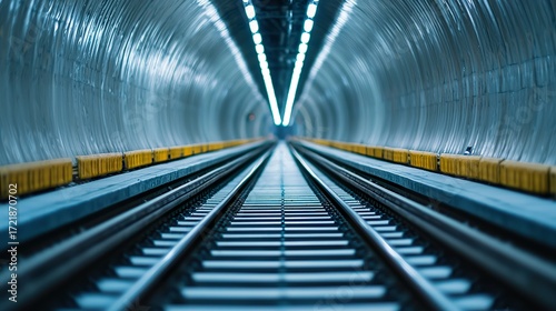 Underground automated delivery system, small capsules moving through tubes, efficient urban logistics, rapid transport. 