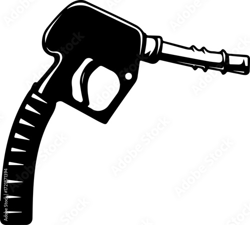Fuel nozzle silhouette vector illustration