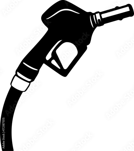 Fuel nozzle silhouette vector illustration